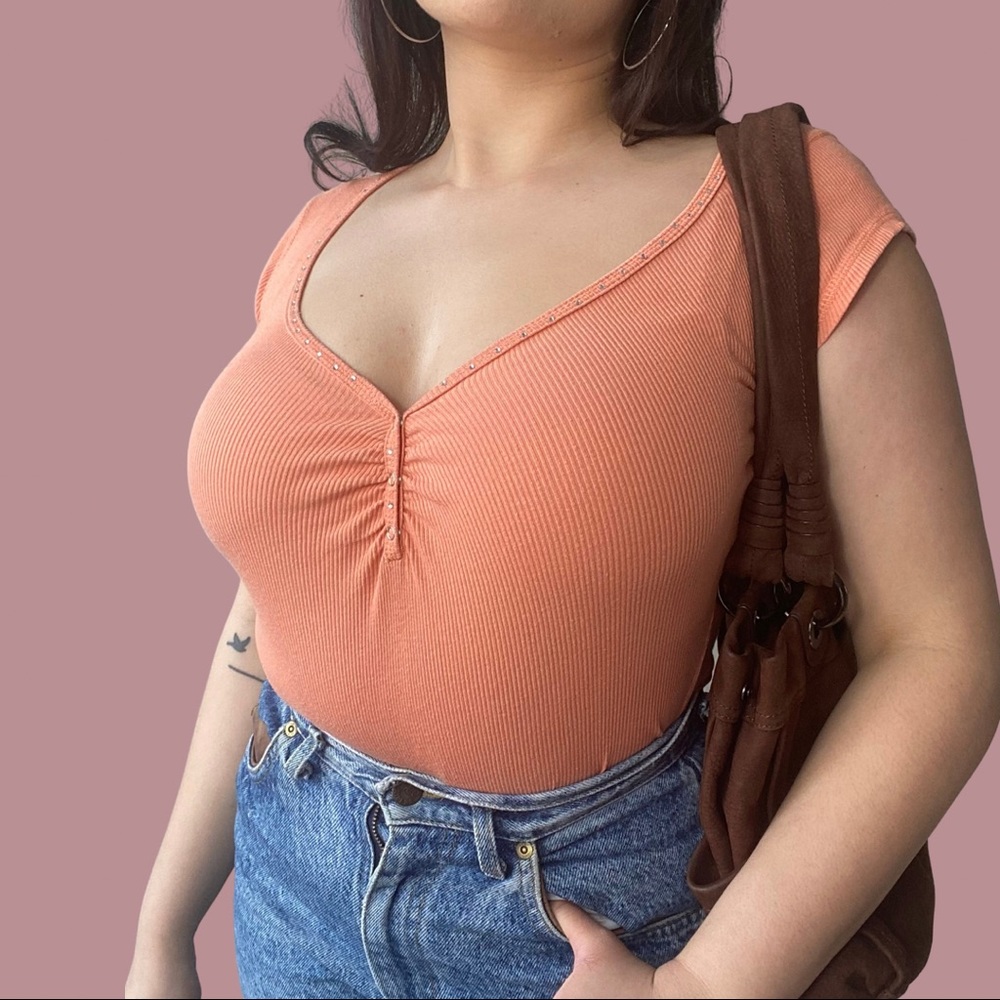 Low Cut y2k Top